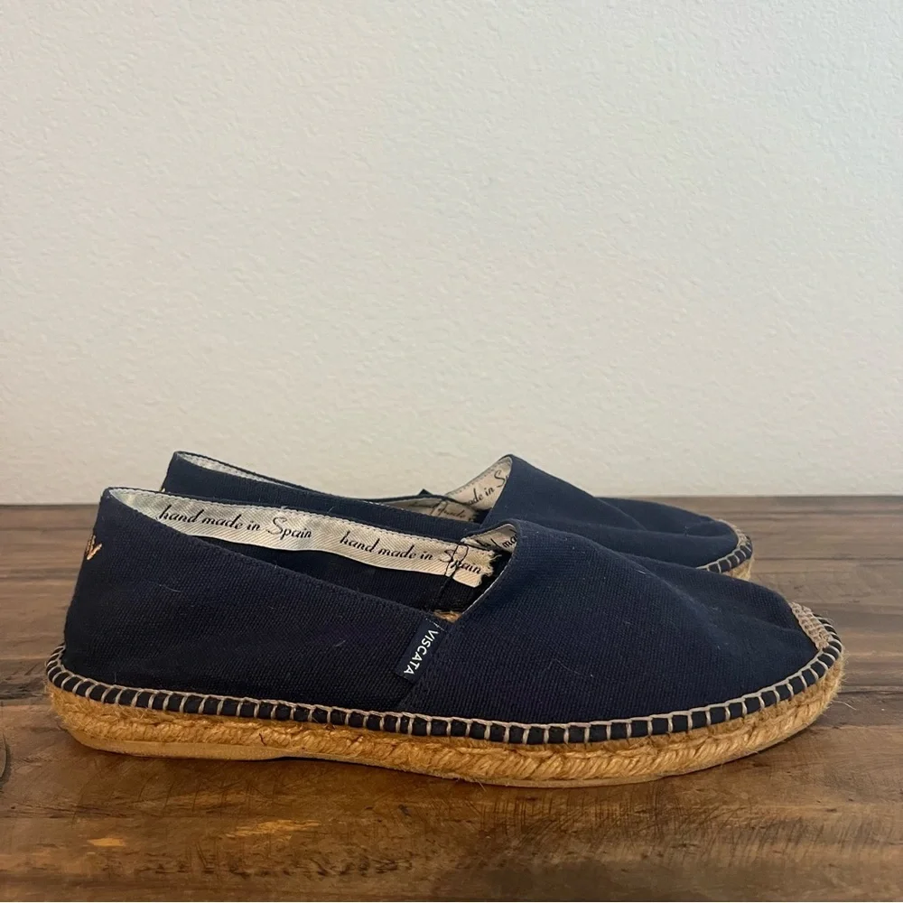 Navy Canvas Espadrille Slip-On Loafers